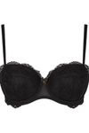 Ann Summers Sexy Lace Planet Balcony Bra for Women with Underwire Padded Cups and Charm Detail - Push up Bra - Removable Pads - Every Day Bra - Black