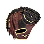 Mizuno GXC50PB3BC MVP Prime Baseball Catcher's Mitt 34", Right Hand Throw, BLACK CHERRY