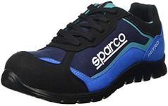 Sparco Unisex Adults Teamwork Scarpa Antinfortunistica Da Lavoro-Bassa PER Uomo E Donna-Nitro-S3 SRC Fire and Safety Boot, Nero/BLU, 6 UK