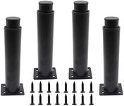 TTZEZE 4 Pack Adjustable Furniture Legs, Stainless Steel Support Feet Heavy Duty Replacement Legs for Sofa TV Cabinet Couch Coffee Table Desk Sideboards Cupboard Dresser Bed (Black)
