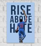 GOOD HOPE Virat Kohli Cricket Player Motivational Pop Artwork For wall decoration home bedroom living room Paintings Hostel Boys Ideal For Cricket Fans (Kohli Rise, 12 x 18 Inch Unframed)