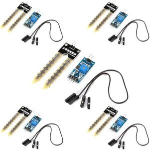 JESSINIE 5pcs Soil Moisture Sensor LM393, DIY 3.3V-5V Hygrometer Module for Arduino Automatic Watering System Robot Smart car