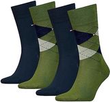 Tommy Hilfiger Men's CLSSC Sock (Pack of 4), Army Green, 7.5-9 US