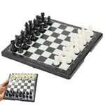 Mini Magnetic Chess Set - Portable Folding Chess Board for Adults - Travel Chess Set with Storage Case
