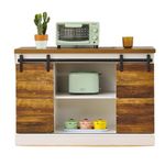 Mevsim Store Buffet Cabinet - Large Sideboard - Storage Cupboard, Kitchen Cabinet Server with Sliding Barn Doors, Storage Sideboard Console Table for Dining Room Living Room Hallway Entrance Area