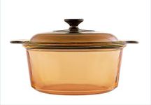 Visions Covered Stockpot, Amber, 3.5 litres Capacity