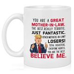 Maustic Gifts for Mother in Law, Trump Mother in Law Mug, Mother in Law Christmas Mothers Day Birthday Gifts from Daughter Son in Law, Best Future Mother-in-Law Gifts, Funny Mother in Law Mug 11 Oz