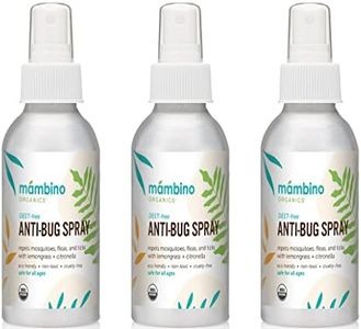 Anti-Bug Spray DEET-Free – Organic, All-Natural Bug Spray Made with Nourishing Essential Oils – Bug Repellent for Babies, Kids, Adults, Camping, & More by Mambino Organics, 4 Oz.