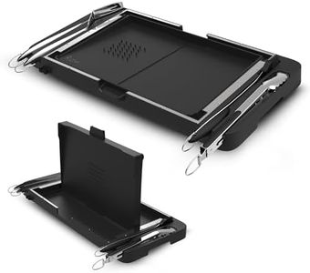 Grillbot FlipTray Dual-Sided Grilling Prep and Serving Tray - Raw/Cooked Food Separation, BBQ Grill Carry System Tray, Built-in Stainless Tools, BPA-Free, Dishwasher Safe, Tray for Outdoor Grill