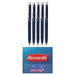 Reynolds Jetter Aerosoft 5 Ct Premium Pouch|Smooth Ball Pens|Long-Lasting Ball Pens|Professional Ball Pens With Superior Writing Experience|Ball Pens For Swift Writing|0.7Mm Tip Size|Multicolor