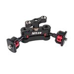 Nitze Articulating Magic Arm Adjustable with Double Ballheads and 1/4" screws, Mini Articulating Arm Monitor Mount for Field Monitor, LED lights, Audio Recorders, Super Clamp, Camera Cage - N50B