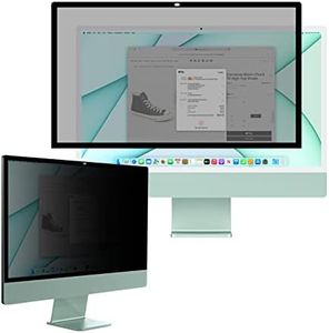 BERSEM Fully Removable Privacy Screen Protector Compatible with iMac 24 inch 2021 Monitor Privacy Screen for Apple Desktop Computer, Anti-Scratch UV-Blocking Privacy Screen Protector Filter