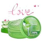 BURIBURI Aloe Vera Gel，Pure Natural Organic Aloe Gel for Women Moisturizing Vera Gel Face Body Skin & Hair 10.56 Fl Oz