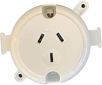 10x Surface Socket Single Plug Base 10A Electrical Outlet - White