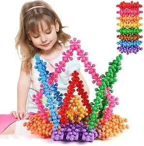 TOMYOU 200 Pieces Building Blocks Kids STEM Toys Educational Building Toys Discs Sets Interlocking Solid Plastic for Preschool Kids Boys and Girls Aged 3+, Safe Material Creativity Kids Toys