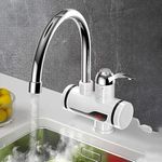 Drumstone 𝟏𝟓 𝐘𝐄𝐀𝐑𝐒 𝐖𝐀𝐑𝐑𝐀𝐍𝐓𝐘 Instant Hot Water Tap with Rapid Heating, Perfect for Kitchens and Bathrooms with 360-degree Flexible Sprayer and Real-Time Temperature Display