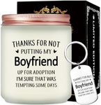 Maybeone Mothers Day Gifts for Boyfriends Mom - Mother in Law Christmas Birthday Gifts - Thanks for Not Putting My Boyfriend Up for Adoption Candle Gifts for Boyfriend's Mom Dad