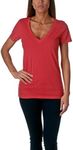 Next Level Apparel 6640 CVC Deep V-Neck Tee - Red44; 2XL