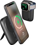 DR VAKU® 10000mAh Magnetic Wireless Power Bank for iPhone 16/15/14/13/12 Series, iWatch & Airpods 20w PD 15w Wireless Charging (Input & Output) Lithium Polymer Battery- Black