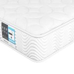 Yaheetech Single Mattress 3ft Pocket Sprung and Memory Foam Mattress, Medium Firm, White 90x190x20cm