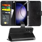 Arae Case for Samsung Galaxy S23 FE 5G Wallet Case Flip Cover with Card Holder (S23 FE-6.4 inch, Black)