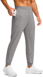 Soothfeel Men's Joggers with Zipper Pockets Golf Joggers Lightweight Sweatpants Athletic Workout Pants for Men Track 30" (Light Grey, L)