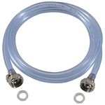 Draft Beer Line with Connectors - LUCKEG Brand Food Grade 3/16" Beer Hose, 5ft Length with Hex Nuts Both Ends, 2 PCS Screw Clamp Free for Homebrewing