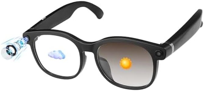 King Will Basic Smart Glasses with Camera, AI Bluetooth Glasses for Real-Time Translation, Noise Canceling Mic, Dual-Channel Stereo Open-Ear Audio, 3200W Photo & 1080P Anti-Shake Video Recording
