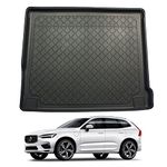 Nomad Boot Liner Compatible with Volvo XC60 2017+ Premium Tailored Fit Car Floor Mat Protector Guard Tray Black Custom Fitted Accessory - Dog Friendly & Waterproof with Raised Edges