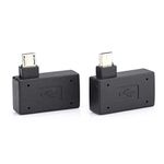 OTG Adapter, 90 Right + Left Angle USB Port Adapter, Micro OTG, 2 Pack Compatible with Firestick 2nd Gen, 3rd Gen and 4K, Android Smartphones, Tablets, Rii, Logitech Keyboards,