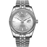 BUREI Men's Automatic Mechanical Watch Luxury Business Waterproof Stainless Steel Watches for Men, Self-Winding