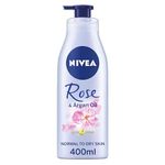 NIVEA Oil In Lotion Rose & Argan Oil (400ml, Pack of 6), Replenishing Body Lotion with Rose & Argan Oil, Intensive Moisturising Cream with Hydrating Formula