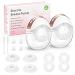 Haokoo Electric Breast Pump Hands Free - Wearable Breast Pump Electrical Portable, Leak-Proof Upgrade, BPA Free, 3 Modes 12 Levels, with 17/19/21/24mm Flange (2 Pack)