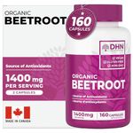 *BONUS SIZE* 160 Capsules of High Potency Organic Beetroot | 1,400mg per serving (700mg per capsule x2) | Energy Support | Antioxidant Support | A Natural Super Food | Canadian Made, Quality Assured