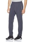 TRAILSIDE SUPPLY CO. Mens Lightweight Track Pants,Stretchy Pants with Zipper Pockets, Grey-inside Drawstring/2 Pockets/Slim Leg, Medium