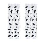 NAUZE 2Pairs Cow Design Over The Knee Socks Cute Women's Fancy Dress Warm Knee High Socks Funny Cotton Rich Animal Stockings for Girls Woman