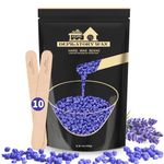 Lifestance Lavender 450g Wax Beads, Coarse Hair Removal Formula, Hard Wax Beads for Brazilian Bikini - Legs - Underarm- Private Part, Waxing Beads with 10 Applicators for Wax Warmers