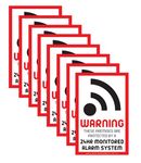 8 x Intruder Alarm Warning Security Stickers Signs for Internal or External use