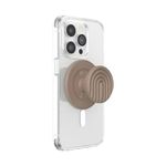 PopSockets Round Phone Grip Compatible with MagSafe, Adapter Ring Included, Phone Holder, Wireless Charging Compatible - Latte