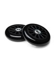 Two Bare Feet 100mm Stunt Scooter Wheels + ABEC9 // Fit TBF Slamm Razor MGP Grit JD Bug (Plain Black (Pair))