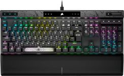 CORSAIR K70 MAX RGB Magnetic-Mechanical Wired Gaming Keyboard – Adjustable MGX Switches – PBT Double-Shot Keycaps – Rapid Trigger Mode – iCUE Compatible – PC, PS5, PS4, Xbox – QWERTY UK – Steel Grey