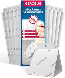 Gerobug Piège à Mites des vêtements 10 pièces - Piège à Mites des vêtements - Piège à Mites avec phéromone Attractive 3 Mois de Protection