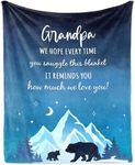 Julazy Grandpa Gifts Blanket 60"x50", Gifts for Grandpa from Granddaughter Grandson, Grandpa Gifts from Grandchildren, Best Granddad Gifts, Great Grandfather Gifts Ideas Throw Blankets