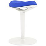 HOMCOM Standing Desk Chair, Backless Wobble Chair, 22.2-28.1 Inches, Ergonomic Adjustable Active Learning Stool for Office Desks, with Rocking Motion, Padded, Blue