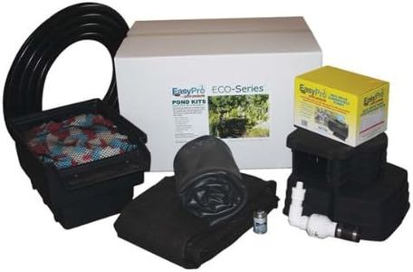 EasyPro Pond Products - EPK1015 ECO-Series Pond Kit for a 10 in x 15 in Pond or Water Garden. Skimmer is Installed Inside The Liner and Waterfall Filter Uses Spliner Lock System, No Liner Cut Need