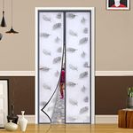 Magnetic Door Screen Thermal Insulated Door Curtain Cover for Ac Room Garage Attic Doorways Hallway Keep Draft/Heat Out Privacy Self Closing Screen for Door Size 36" x 82"