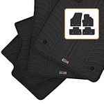 TRAVALL Rubber Car Mats for Land Rover Freelander 2 (2006-2014) Car Floor Mats Hard-Wearing Heavy Duty Moulded Premium Mats Easy Clean Black with Clips Anti Slip All-Weather Mud Sand Water Protection