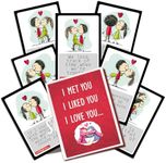 Romantic Love Cards - Cards for Valentine's Day, Anniversary, Birthday, Sorry, Love, Romance, Care - for Girlfriend, Boyfriend, Husband, Wife - Set of 8 Cards - For Valentines Day, Christmas Day