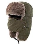 Connectyle Unisex Outdoor Trooper Trapper Hat Winter Hunting Hats with Ear Flaps Warm Hat Army Green