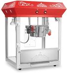 Olde Midway Bar Style Popcorn Machine Maker Popper with 6-Ounce Kettle - Red